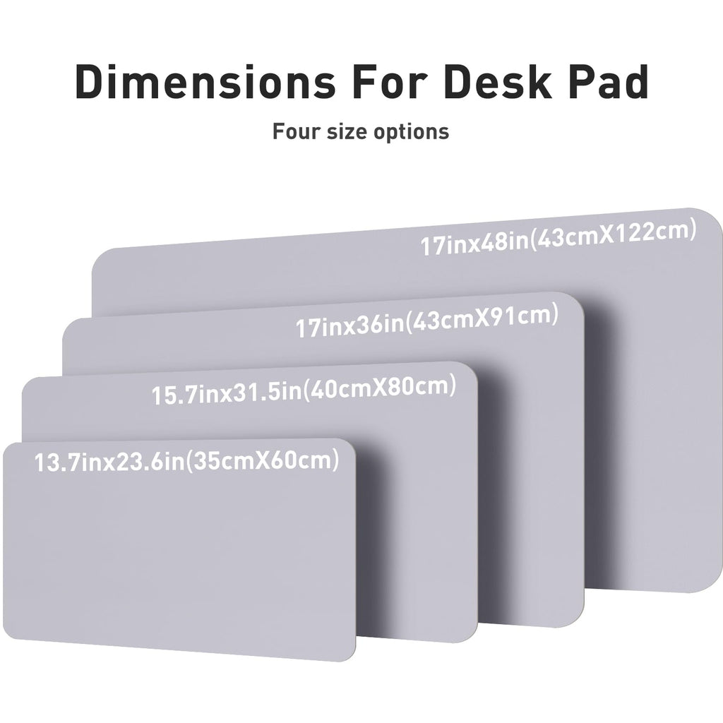 Aothia Large PU Leather Desk Pad Protector - Non-Slip Mouse Pad & Writing Mat for Office/Home, Waterproof, Easy to Clean (23.6" x 13.7", Smoky Lavender)
