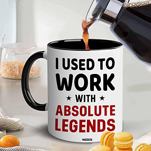 WHIDOBE Retirement Gift - I Used To Work With Absolute Legend - Christmas Mug For Retirement - Goodbye Boss, Management, Coworker Gifts - Going Away, Farewell, Leaving Job, Good Luck New Job