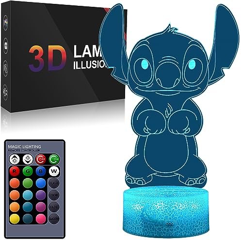 Cute Night Lights, Gifts Children's Room Decoration, Christmas Gifts, Children's Day Gift 3D LED Intelligent Remote Control Stuff