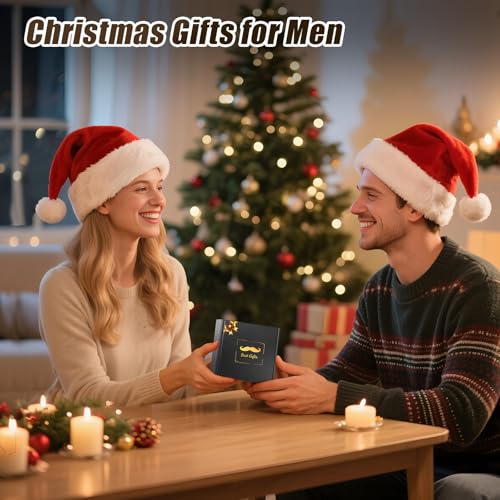White Elephant Gifts Christmas Stocking Stuffers for Adults Men, Beard Brush Beard Comb for Men Husband Boyfriend Him Dad, Mens Self Care Birthday Valentine's Day Gifts, Grooming Travel kit