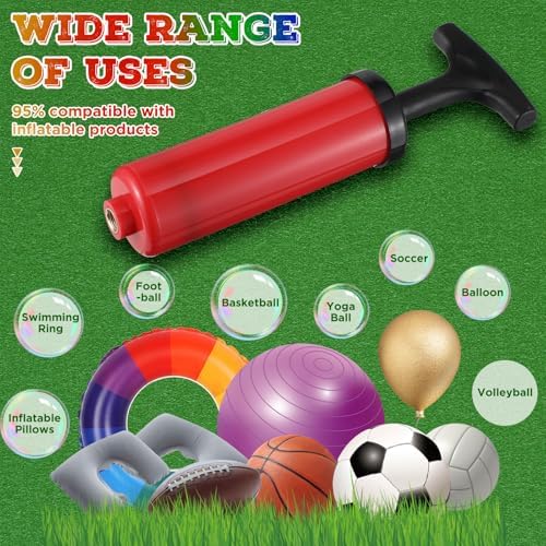 WILLBOND Ball Air Pump Bulk with Needle for Sports Balls Operation Christmas Hand Pump Portable Kit Extension Hose for Balls Basketball Soccer Christmas Volleyball Gifts