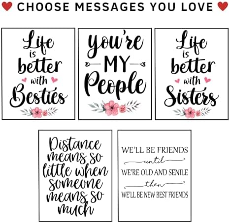 Gossby Personalized Friend Mug - Custom Gift for Female Best Friend with Design, Name - Christmas, Birthday, Friendship Besties Gift for Women - We'll Be Friends Until We're Old, Senile - 2 BFFs