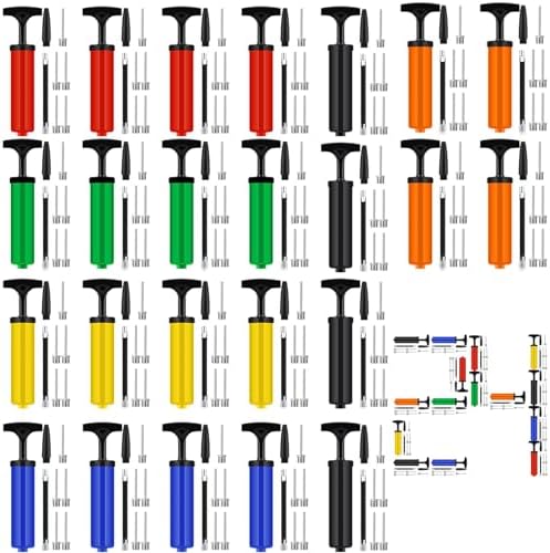 WILLBOND Ball Air Pump Bulk with Needle for Sports Balls Operation Christmas Hand Pump Portable Kit Extension Hose for Balls Basketball Soccer Christmas Volleyball Gifts