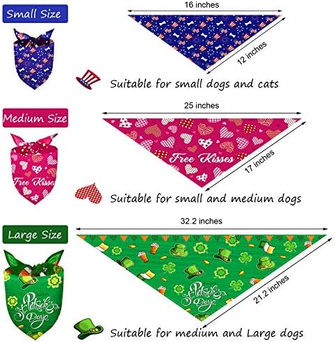12 Pieces Holiday Dog Bandanas Halloween Dog Scarf Birthday Daily Thanksgiving Christmas Festival Costume Supply Pets Scarf Bandana for Cats Pets Costume(Small)