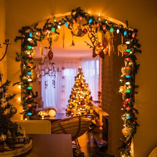 Christmas LED Light Bulb, 25 Pack C7 Multicolor Replacement Bulbs for Outdoor Patio Indoor Christmas Party String Lights, 0.6W Energy Saving Night Light Bulbs, C7/E12 Candelabra Base, 120 Volts