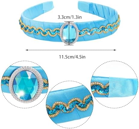 Women Girls Princess Costume Headband Dress Up Headband for Halloween Cosplay Christmas Dress up Accessories