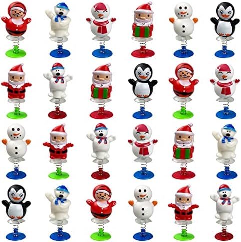 24 PCS Christmas Jumping Popper Toys for Kids Boys Girls Christmas Stocking Stuffers Party Favors Gifts Games