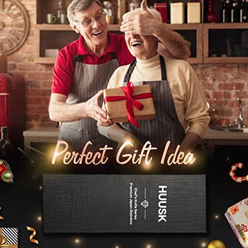 Huusk Chef Knives, Upgraded Viking Knife with Sheath Hand Forged Butcher Knife for Meat Cutting, Sharp Meat Cleaver for Kitchen and Outdoor, Thanksgiving Christmas Gifts