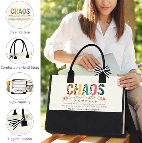 Chaos Coordinator Gifts, Boss Gifts for Women, Administrative Professional Day Christmas Coworker Appreciation Gift Ideas for Social Worker Boss Lady Coworker Manager Basket Set of 5