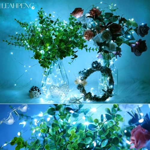 15 Packs Fairy String Lights, 6.6FT 20 LED Battery Operated Silver Copper Wire Starry String Light for DIY Party Christmas Costume Wedding Easter Table Decorations (Cool White)