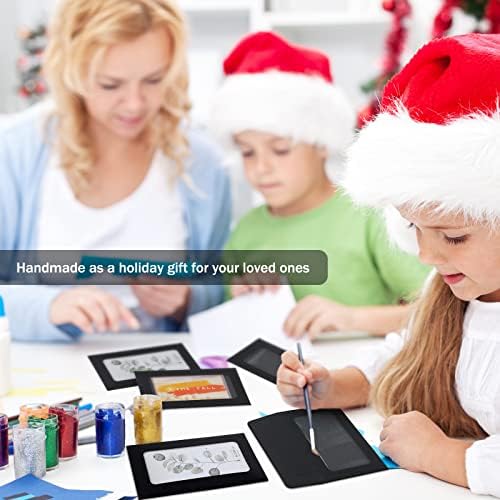 120 Packs Window Gift Card Envelopes Gift Sleeves Credit Size Business Invitation Card Envelopes for Christmas Thanksgiving Gifts, 3.9 x 2.4 Inch(Classic,Black)