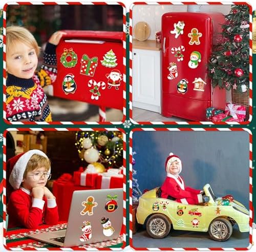 16Pcs Christmas Magnet Diamond Art Painting for Refrigerator DIY Diamond Fridge Magnet Stickers Christmas Tree Penguin Snowflake Gnome Magnetic Car Magnets Garage Door Decoration for Holiday