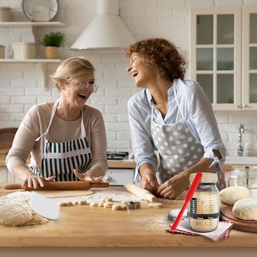 Ultimate Sourdough Starter Jar Kit 31.8 oz - Reusable Jar for Easy Bread Baking - Perfect to Make Your Sour Dough Starter - Easy to Use & Clean - Complete Sourdough Starter Kit - Great Christmas Gift