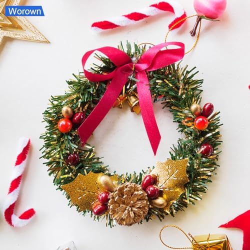 Worown 8 Pcs (8 & 12 Inch) Foam Wreath Forms, Foam Rings for Home Front Door, Christmas, Thanksgiving Day and Wedding Decorations