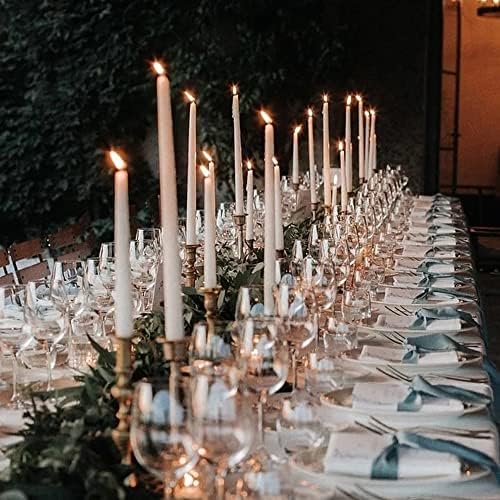 2-Pack Classic Tall Taper Candle Mold,Clear Plastic Pillar Candlestick Mold for Church Christmas Candlelight Dinner Valentine's Day (10.24inch)