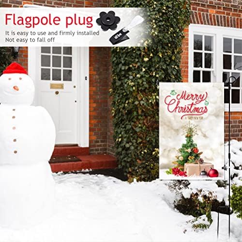 10 Pcs Garden Flag Rubber Stoppers and Anti-Wind Garden Flag Clips, Rubber Garden Flag Stoppers Holder Flag Stops Clips for Christmas Garden Yard Flag Pole Stand