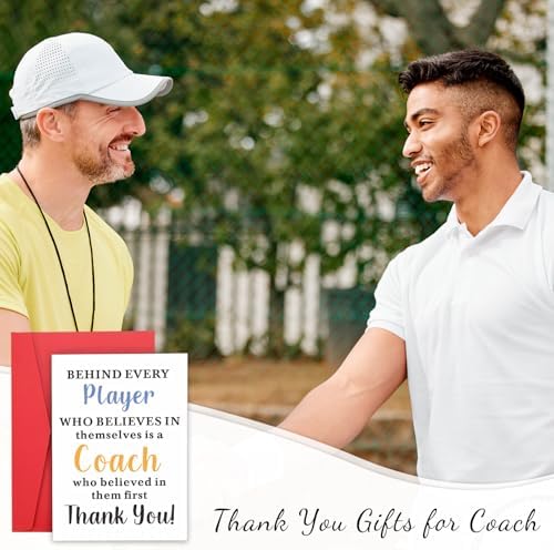 Coach Thank You Cards Coach Gifts for Men Women Soccer Coach Thank You Cards Bulk Baseball Coach Appreciation Gifts for Volleyball Football Coach Cheer Coach Christmas Stocking Stuffers Valentines