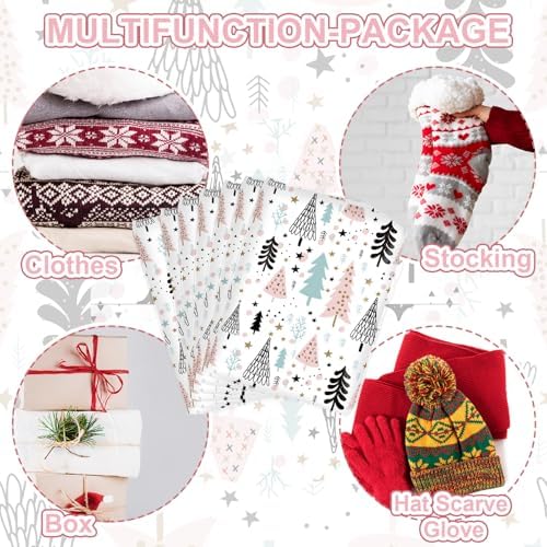 100Pcs Christmas Poly Mailer 10 x 13 Inch Pastel Xmas Tree Packaging Bags Self Seal Mailing Envelope Bags for Winter Small Business Clothing