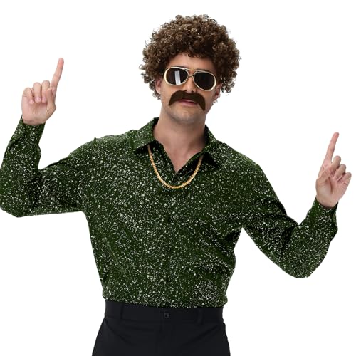 Xambop Short Curly Dark Brown Rocker Party Wig Halloween Christmas Cosplay Costume Full Wigs