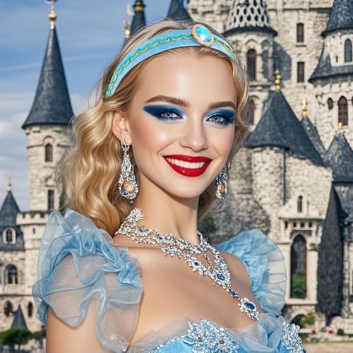 Women Girls Princess Costume Headband Dress Up Headband for Halloween Cosplay Christmas Dress up Accessories