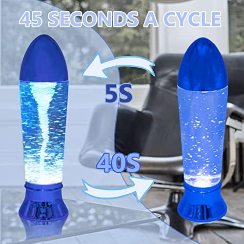 YAKii 10.5" Tornado Lamp LED Color Changing,Tornado Maker Science Toy, Battery/USB Cable Operated,Christmas Day Decoration Blue