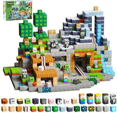 150PCS Magnetic Building Blocks Set Toys, Kids Classroom Magnet Blocks Sensory Toy for Toddlers STEM Learning, Construction Stacking Toy for Kids Boys and Girls Christmas Birthday Gifts