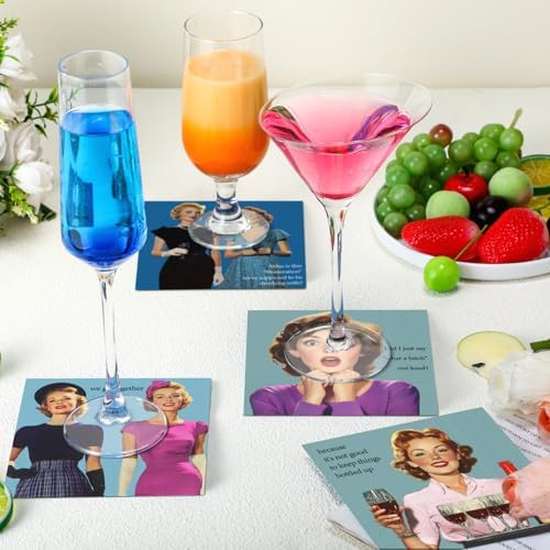 100 Pcs Funny Cocktail Napkins Call Me Cocktail Napkins Retro Holiday Decorative Bar Supplies for Adult Funny Gifts Christmas Tea Party(Retro Fashion)