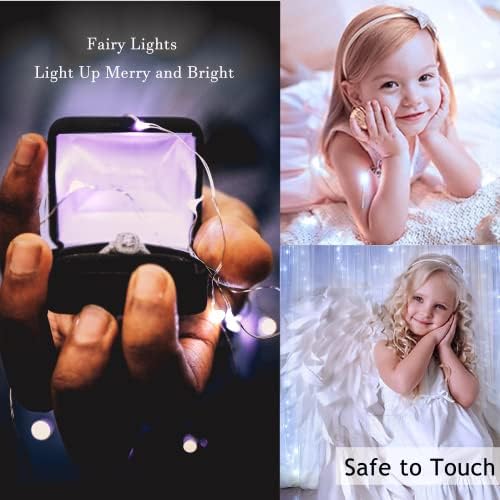 15 Packs Fairy String Lights, 6.6FT 20 LED Battery Operated Silver Copper Wire Starry String Light for DIY Party Christmas Costume Wedding Easter Table Decorations (Cool White)