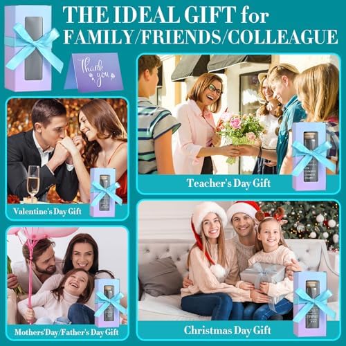 12 Set Employee Appreciation Gifts Bulk, Personalized Inspirational Thank You Gifts for Christmas Staff Coworker 16 oz Can Shaped Beer Glass Cups, Gift Box and Card for Team Women Men Teacher