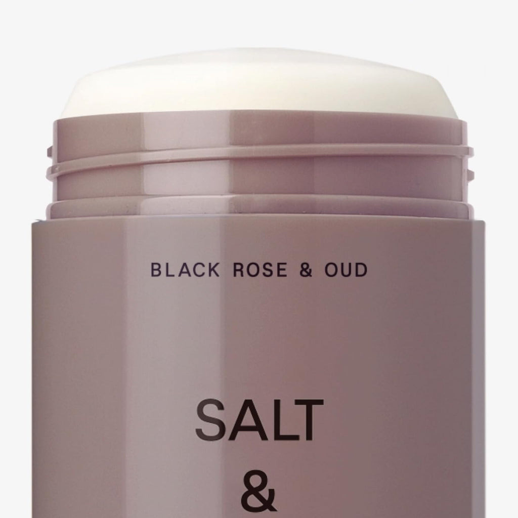Salt & Stone Aluminum Free Deodorant | Extra Strength 48 Hour Protection for Women & Men | Made with Seaweed Extracts, Niacinamide & Prebiotics | Black Rose & Oud