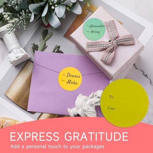 2.5 Inch Halloween to/from Stickers - 315 Pack Christmas Valentine Gift Labels, 9 Colors Easy Remove Circle Stickers Self-Adhesive Blank Seal Labels for Party Favors Marking