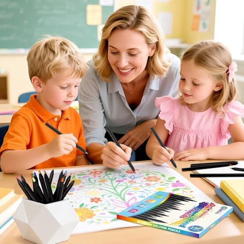 16 Pcs Rainbow Colored Pencils, Art Supplies Stocking Stuffers for Kids, Creative Teens Gifts Trendy Stuff for Girls Age 5-12, Great Party Favors Gift for Birthday/ Valentine's Day/ Easter/ Christmas