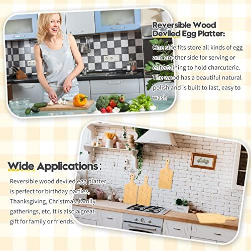 Zubebe 12 Pcs Bulk Wood Cutting Board with Handle Cutting Board for Laser Engraving, 11" x 5" Bamboo Serving Trays Charcuterie Trays for Customized Wedding Housewarming Mom Christmas Gift Party Favor