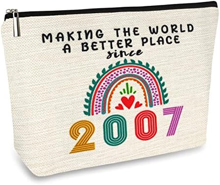 18th Gifts for Girls, Her, Sister, Daughter, Niece, Funny 2007 18th Birthday Gifts, Small Makeup Bag for 18 Year Old Teenage Girls Trendy Stuff, Christmas Party Favors Ideas, Cosmetic Travel Bags