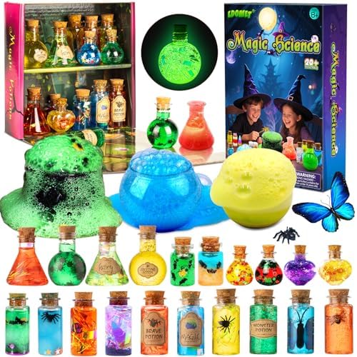 LDomet Science Magic Potions Kit for Kids, 20+ Potion Experiments Making, Fairy Magic Potions Craft Kit for Age 8-12, Creative Educational Birthday Christmas Gift