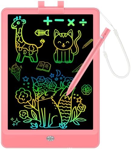 Decute Kids Toys LCD Writing Tablet with Stylus, 8.5 Inch Erasable Toddlers Doodle Board, Reusable Drawing Pad for Kids, Educational Christmas Birthday Gift for 3 4 5 6 7 8 Girls Boys Toddler Pink