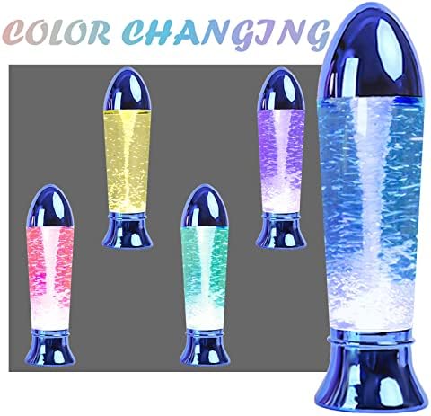 YAKii 10.5" Tornado Lamp LED Color Changing,Tornado Maker Science Toy, Battery/USB Cable Operated,Christmas Day Decoration Blue