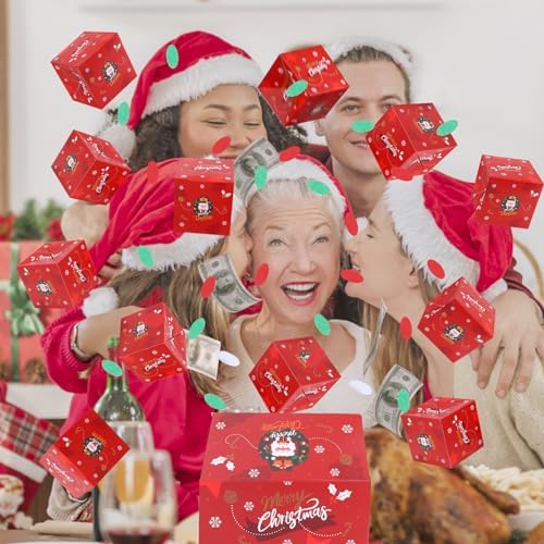 BABORUI Money Surprise Box - Christmas Gift with Confetti Explosion for Women, Men, and Kids