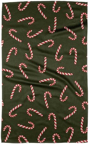 GEOMETRY Christmas Kitchen Towels - Quick Dry Microfiber Cloth Dish Towels for Kitchen Drying - Premium Quick Dry Towel (Peppermint, 1 Pack)