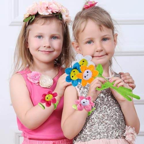 10 Pcs Plush Sunflower Flower Stuffed Bendable Stems Plush Bouquet Toy Soft Rose Flower 12.6 Inch for Christmas Classroom 2025 Mother's Day Valentines Day Girl Girlfriend Wife(10 Pcs Colorful Daisy)