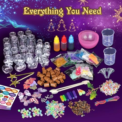 Advent Calendar 2025 for Girls - 24 Days Magic DIY Potion Kit Christmas Countdown Calendar, Halloween Gifts Arts and Crafts Stocking Stuffers Activities Toys for Kids Girl