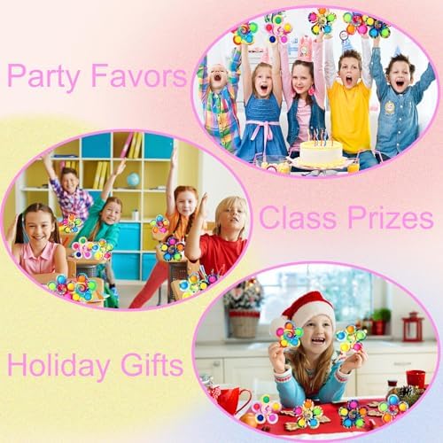 6PCS Fidget Spinner Set, Great Sensory Toys for Kids 4-12, Anxiety Relief for Boys and Girls, Perfect for Birthday Party Favors and Classroom Prizes, Fun for Christmas Goodie Bags