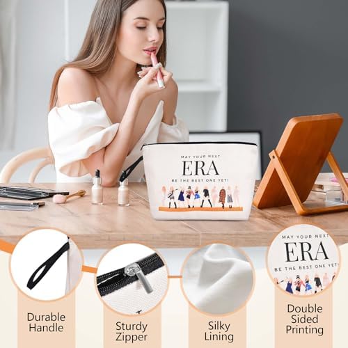 2 PCS Music Lover Makeup Bag, Singer Makeup Bags, Waterproof Travel Cosmetic Organizer with Double Sided Print, Large Capacity, Gift for Women Friends TS Fans Birthday Christmas