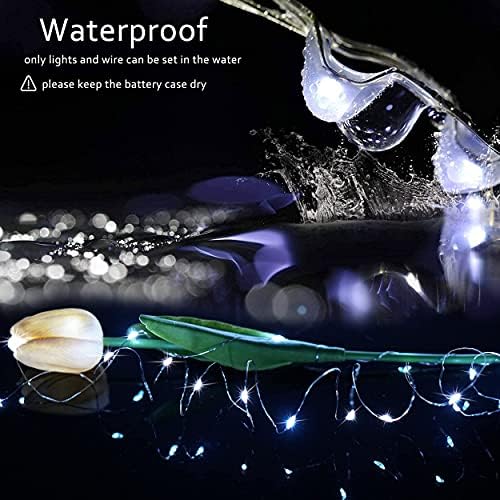 15 Packs Fairy String Lights, 6.6FT 20 LED Battery Operated Silver Copper Wire Starry String Light for DIY Party Christmas Costume Wedding Easter Table Decorations (Cool White)