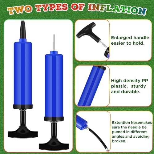 WILLBOND Ball Air Pump Bulk with Needle for Sports Balls Operation Christmas Hand Pump Portable Kit Extension Hose for Balls Basketball Soccer Christmas Volleyball Gifts