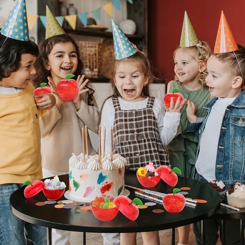 10 Pcs Large Plastic Apple Container Apple Shaped Candy Toy Gift Filled Containers for Christmas, Party, Valentine's Day, Wedding Decorations