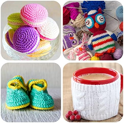 Yinsun 12 Christmas Skeins Acrylic Yarn Mini Craft Yarn 100% Acrylic Yarn for Crocheting, Starter Crochet Bulk Yarn for Child, Adult Knitting Crochet & Crafts (12 x 15g)