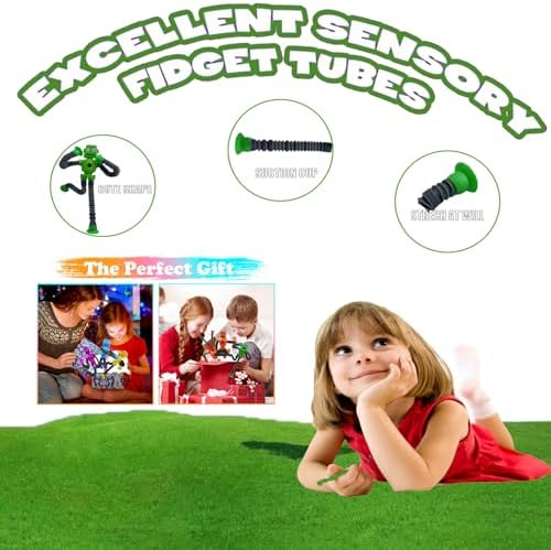 12PCS Robot Suction Cup Toys Pop Tubes，Stress Relief Fun Robot-Shaped Suction Cup Toys for Ages 3+，Autism Sensory Products,Sensory for Kids with Autism，Christmas Easter