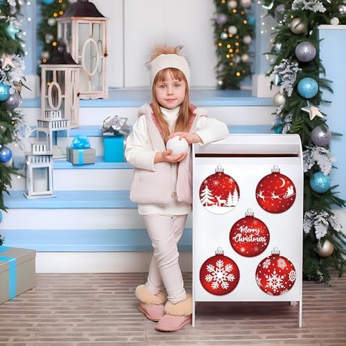 12 Pcs Christmas Garage Door Decorations Magnets Merry Xmas Ball Garage Door Magnet Stickers Christmas Ball Refrigerator Magnets Decals for Garage Door Car Refrigerator Indoor Outdoor Home Decor