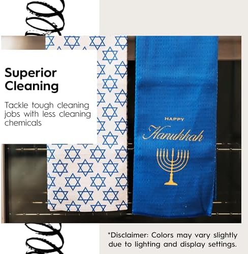 GEOMETRY Christmas Kitchen Towels - Quick Dry Microfiber Cloth Dish Towels for Kitchen Drying - Premium Quick Dry Towel (Peppermint, 1 Pack)